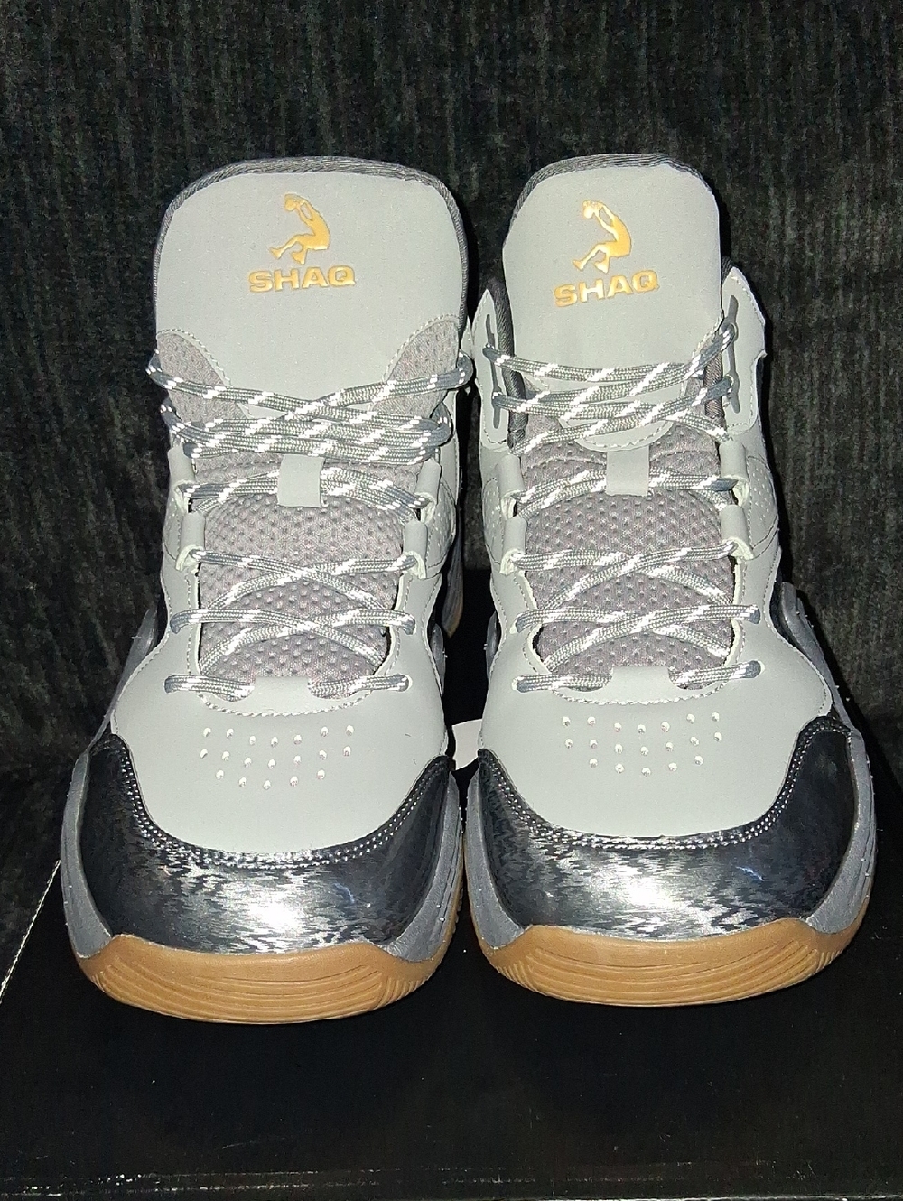 SHAQ Men’s Athletic Shoes in Gray with Metallic Silver Accents